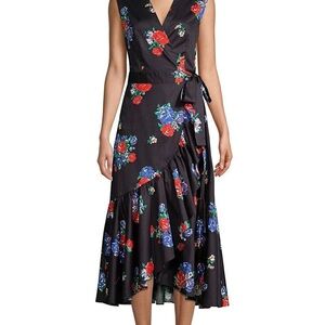 Tory Burch Printed Poplin Wrap Midi Dress - Size XL